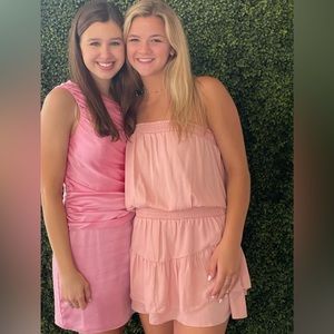 Mustard Seed Strapless Pink/Coral Dress